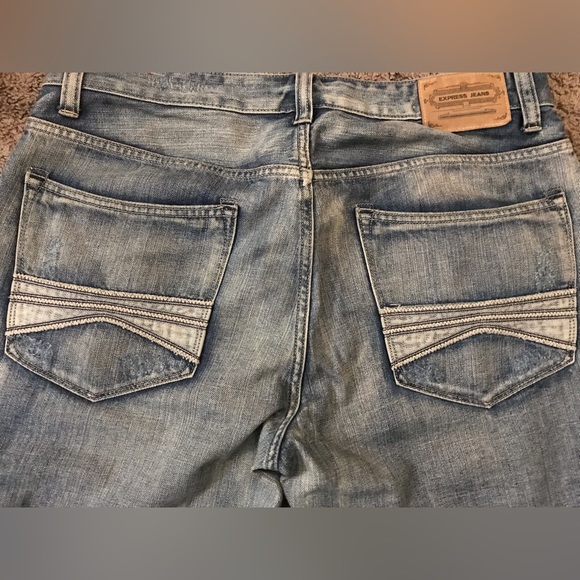Used men’s Express Kingston bootcut jeans, size 36W x 32L - Picture 5 of 6